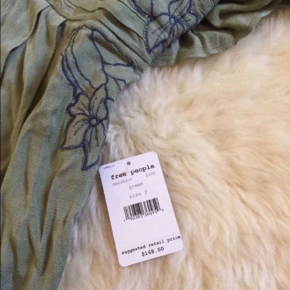 Free People Sage Green Cold Shoulder Jumpsuit - Picture 5 of 7